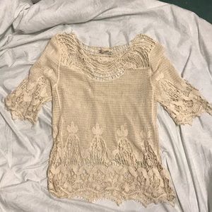 Free People Beige Sweater